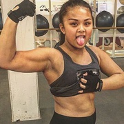 Teen muscle girl Fitness girl Janika